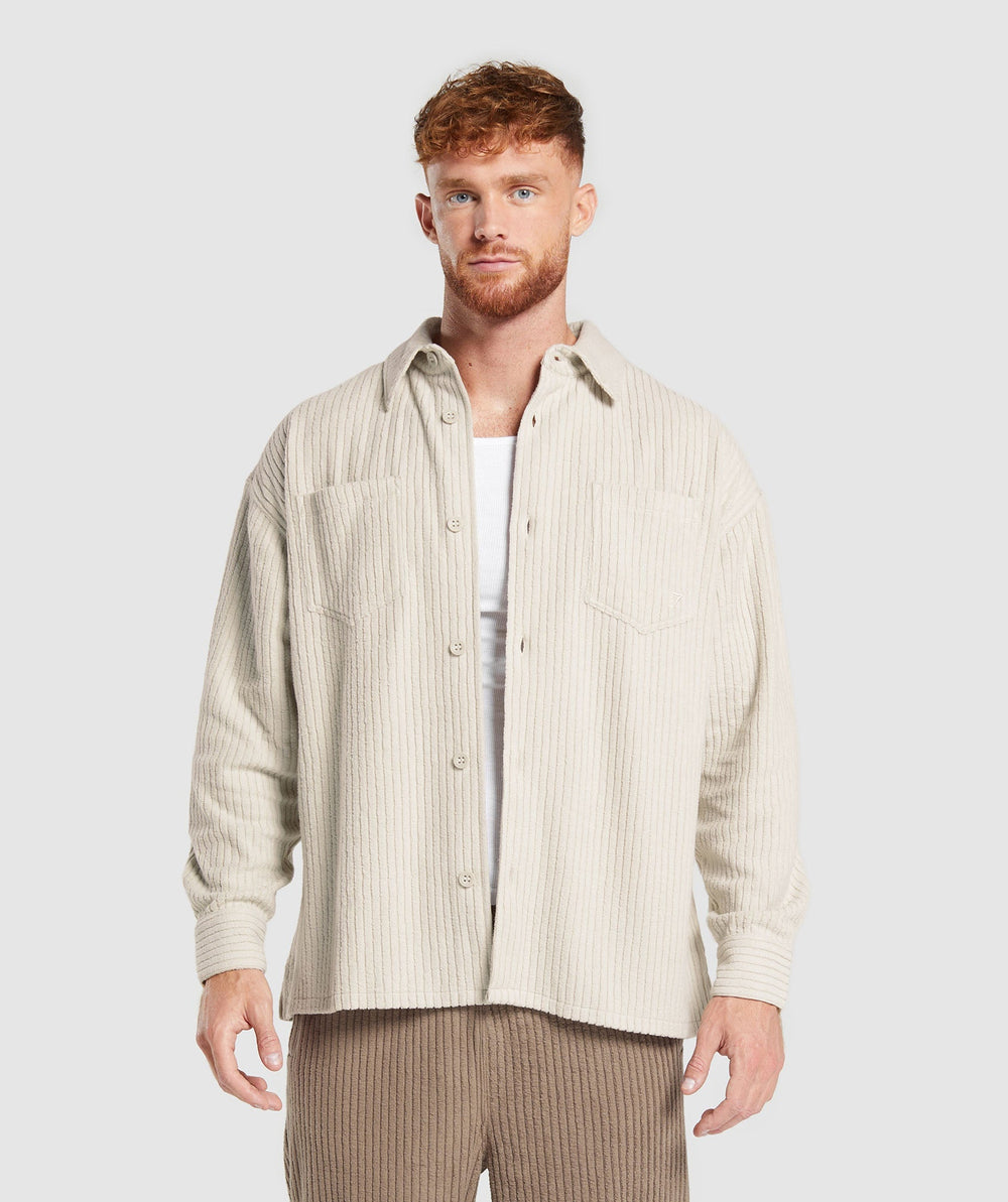 Cord Overshirt - Pebble Grey
