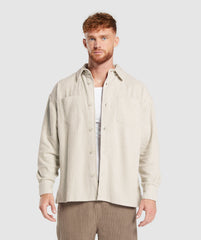 Cord Overshirt - Pebble Grey