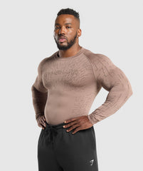 Tectonic Long Sleeve T-Shirt - Mocha Mauve/Walnut Brown
