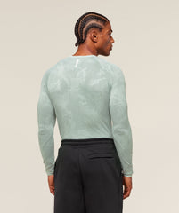 Geo Seamless Long Sleeve T-Shirt - Morning Blue/Celeste Blue