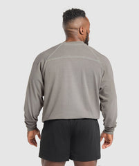 Heavyweight Long Sleeve T-Shirt - Metal Grey/Asphalt Grey Wash