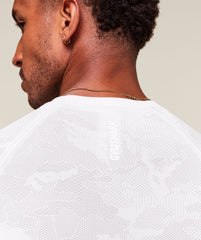 Geo Seamless T-Shirt - White/Light Grey