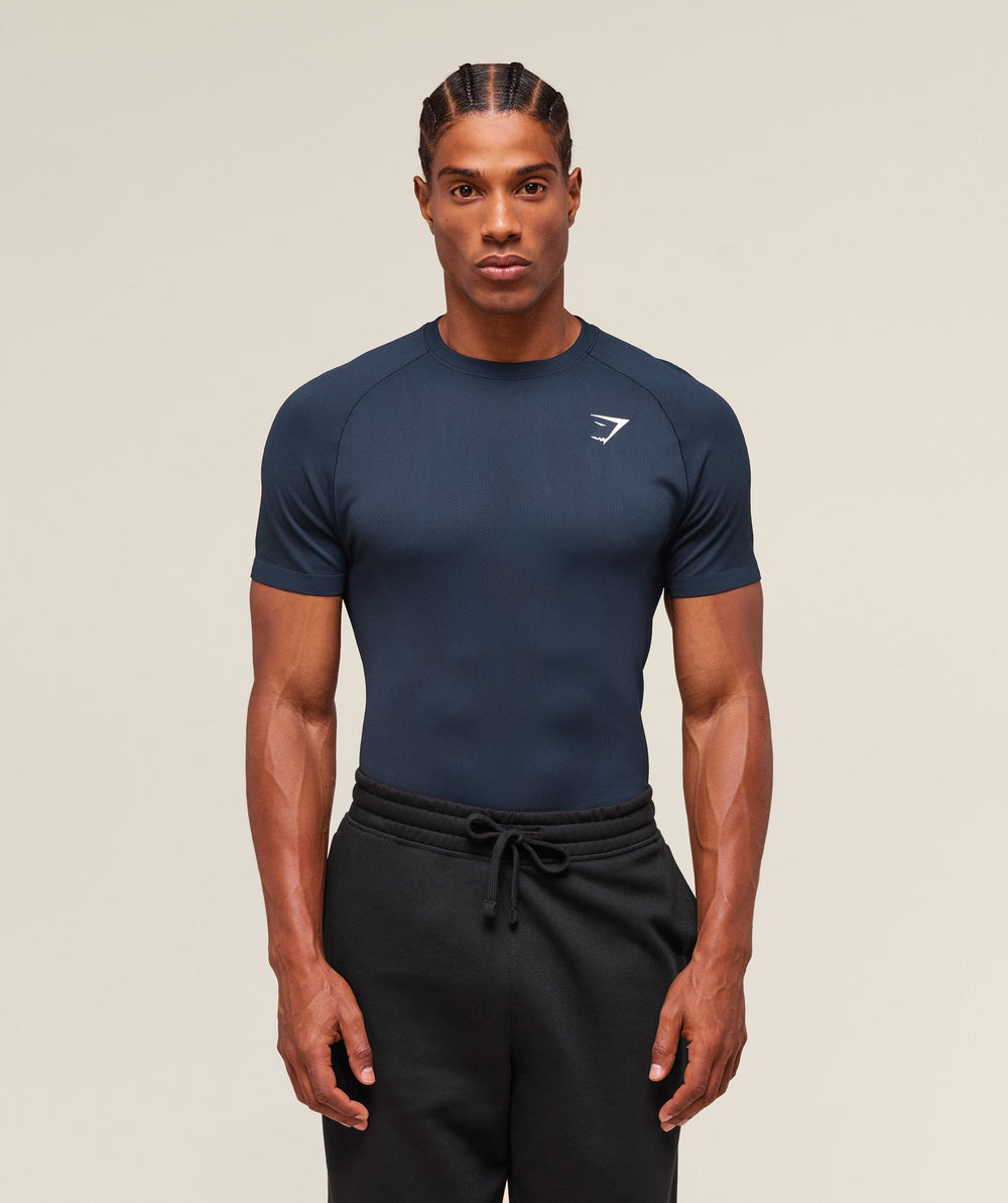 Geo Seamless T-Shirt - Navy/Heavy Blue