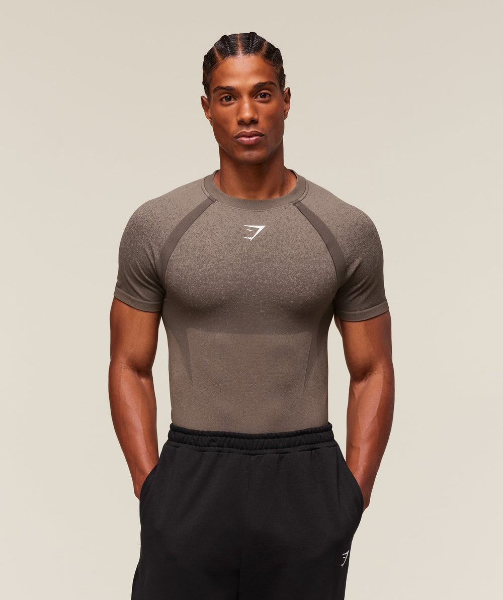 Shadow Seamless T Shirt - Camo Brown