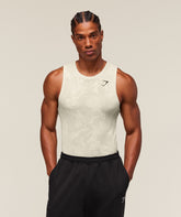 Geo Seamless Tank - Pebble Grey/Cement Brown