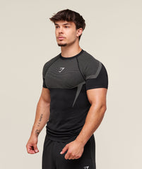 Onyx 5.0 Seamless T-Shirt - Black/Light Grey
