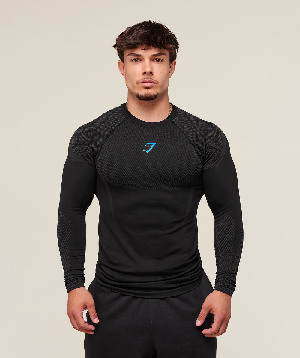 Onyx 5.0 Seamless Long Sleeve T-Shirt - Black/Onyx Grey