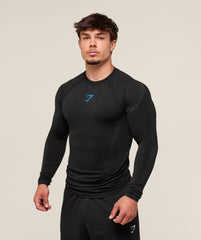 Onyx 5.0 Seamless Long Sleeve T-Shirt - Black/Onyx Grey