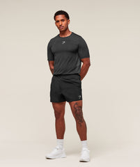 Lightweight Seamless T-Shirt - Black/Silhouette Grey