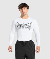 Graphic Baselayer Long Sleeve T-Shirt - White