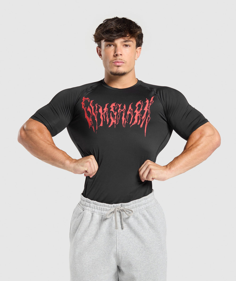 Graphic Baselayer T-Shirt - Black