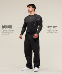 Onyx 5.0 Seamless Long Sleeve T-Shirt - Black/Light Grey