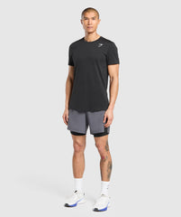 Sport 7" 2 in 1 Shorts - Dark Grey/Black