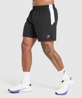 Sport Panel 7" Shorts - Black/White