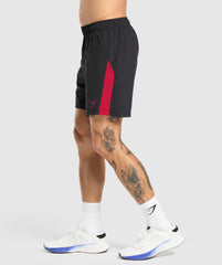 Sport 7" Shorts - Black/Conditioning Red