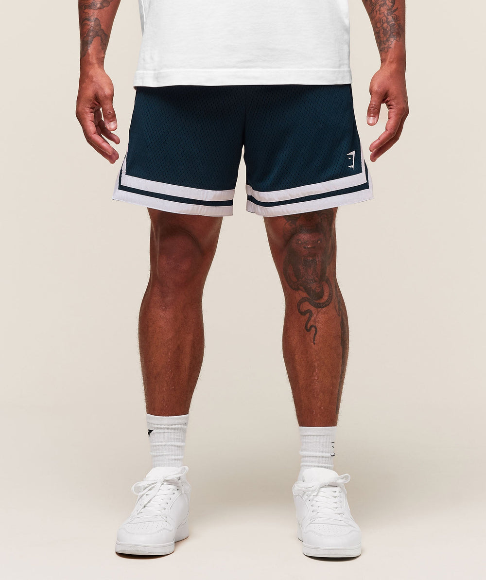 Varsity Mesh Shorts - Navy