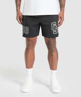 Collegiate Graphic Shorts - Black