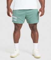 Lifting Mesh 5" Shorts - Celeste Blue