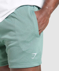 Lifting Mesh 5" Shorts - Celeste Blue