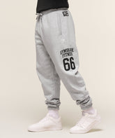 Varsity Oversized Joggers - Light Grey Core Marl