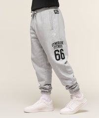 Varsity Oversized Joggers - Light Grey Core Marl