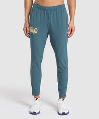 Script Woven Joggers - Cargo Blue