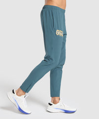 Script Woven Joggers - Cargo Blue