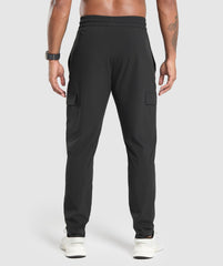 Stretch Woven Cargo Pants - Black