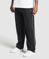 Contrast Straight Leg Pant - Black