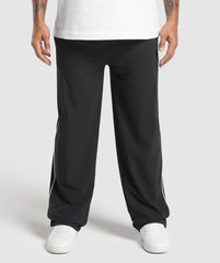 Contrast Straight Leg Pant - Black