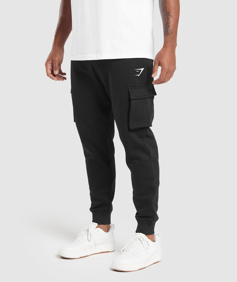 Crest Cargo Joggers - Black