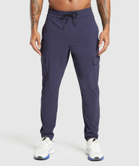 Stretch Woven Cargo Pants - Heavy Blue