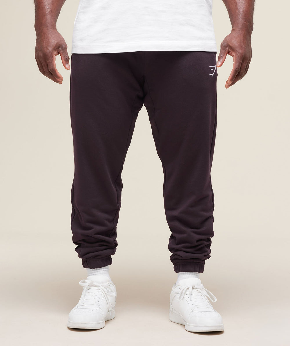 Essential Oversized Joggers - Plum Brown
