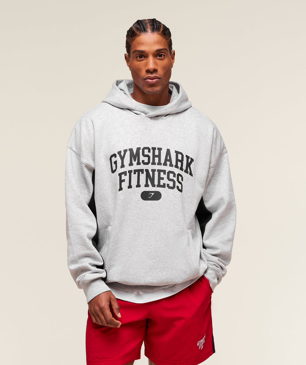 Varsity Hoodie - Light Grey Core Marl