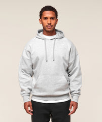 Crest Oversized Hoodie - Light Grey Marl