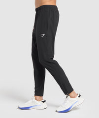 Script Woven Joggers - Black