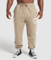 Trophy Graphic Joggers - Cement Brown