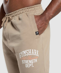 Trophy Graphic Joggers - Cement Brown