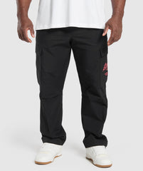 Metal Lifting Cargo Pants - Black