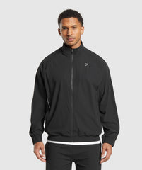 Contrast Track Top - Black