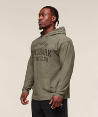 Lightweight Slub Textured Hoodie - Utility Green