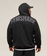 Power Zip Up Hoodie - Black