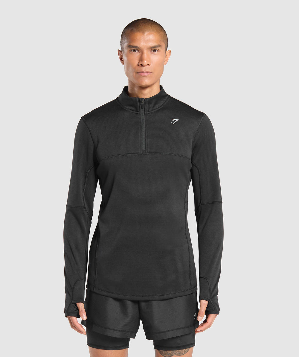 Running 1/4 Zip - Black