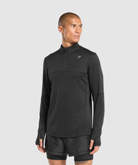 Running 1/4 Zip - Black