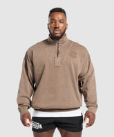 Premium Legacy 1/4 Zip - Soft Brown