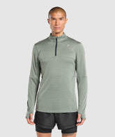 Running 1/4 Zip - Unit Green