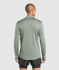 Running 1/4 Zip - Unit Green