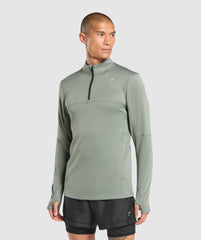 Running 1/4 Zip - Unit Green