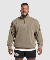 Premium Legacy 1/4 Zip - Camo Brown