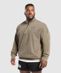Premium Legacy 1/4 Zip - Camo Brown